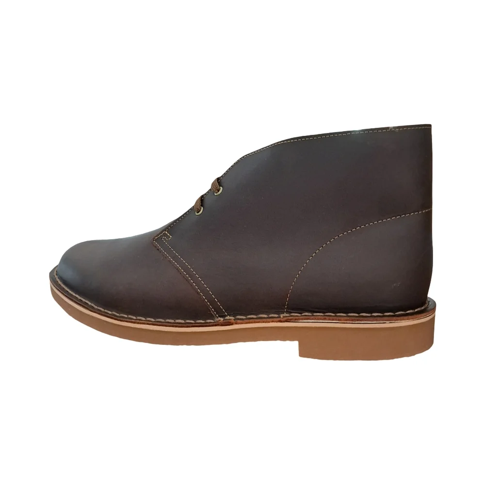 Clarks Brown Leather Men's Chukka Boots with Tan Sole